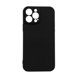 Husa Iphone 13 Pro Max Spacer, grosime 2mm, material flexibil silicon + interior cu microfibra, negru 