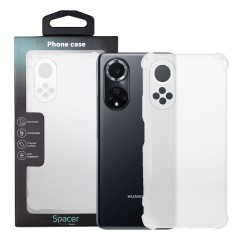 Husa Huawei telefon Nova 9, transparent, tip back cover, protectie suplimentara antisoc la colturi, material flexibil TPU, 