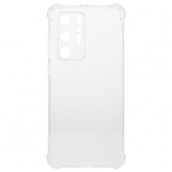 Husa Huawei telefon P 40 Pro, transparent, tip back cover, protectie suplimentara antisoc la colturi, material flexibil TPU, 