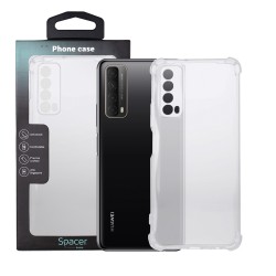 Husa Huawei telefon P Smart, transparent, tip back cover, protectie suplimentara antisoc la colturi, material flexibil TPU, 