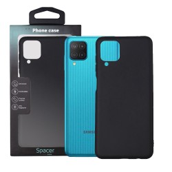 Husa Samsung Galaxy M12 Spacer, negru, grosime 1.5mm, material flexibil TPU 