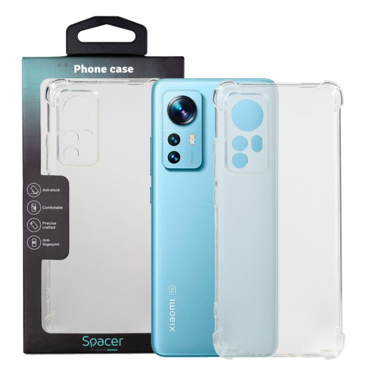 Husa Xiaomi 12 X Spacer, transparenta, grosime 1.5mm, protectie suplimentara antisoc la colturi, material flexibil TPU Husa Xiaomi 12 X Spacer, transparenta, grosime 1.5mm, protectie suplimentara antisoc la colturi, material flexibil TPU