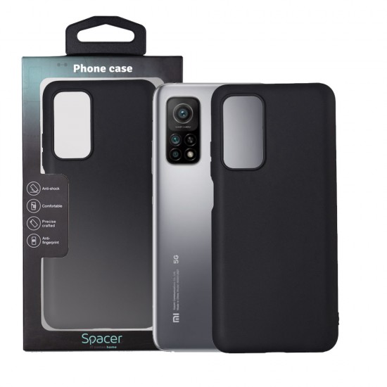 Husa Xiaomi Mi 10T 5G Spacer, negru, grosime 1.5mm, material flexibil TPU Husa Xiaomi Mi 10T 5G Spacer, negru, grosime 1.5mm, material flexibil TPU