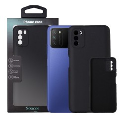 Husa Xiaomi Pocophone M3 Spacer, negru, grosime 2mm, material flexibil silicon + interior cu microfibra 