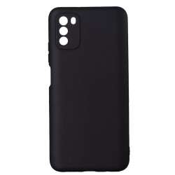 Husa Xiaomi Pocophone M3 Spacer, negru, grosime 2mm, material flexibil silicon + interior cu microfibra 