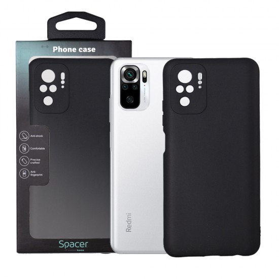 Husa Xiaomi Redmi Note 10 S Spacer, negru, grosime 1.5mm, material flexibil TPU Husa Xiaomi Redmi Note 10 S Spacer, negru, grosime 1.5mm, material flexibil TPU