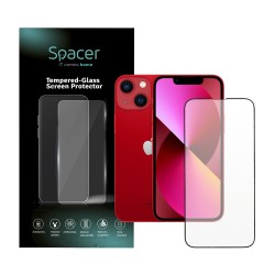 FOLIE STICLA  Spacer pentru Iphone 13 Mini, grosime 0.3mm, acoperire totala ecran, strat special anti-ulei si anti-amprenta, Tempered Glass, sticla 9D, duritate 9H 