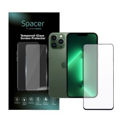 FOLIE STICLA  Spacer pentru Iphone 13 Pro Max, grosime 0.3mm, acoperire totala ecran, strat special anti-ulei si anti-amprenta, Tempered Glass, sticla 9D, duritate 9H 