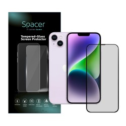 FOLIE STICLA  Spacer pentru Iphone 14 Plus, grosime 0.3mm, acoperire totala ecran, strat special anti-ulei si anti-amprenta, Tempered Glass, sticla 9D, duritate 9H 