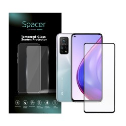 FOLIE STICLA  Spacer pentru Xiaomi Mi 10T Pro 5G, grosime 0.3mm, acoperire totala ecran, strat special anti-ulei si anti-amprenta, Tempered Glass, sticla 9D, duritate 9H 