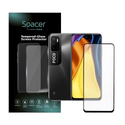FOLIE STICLA  Spacer pentru Xiaomi Pocophone M3 Pro 5G, grosime 0.3mm, acoperire totala ecran, strat special anti-ulei si anti-amprenta, Tempered Glass, sticla 9D, duritate 9H 
