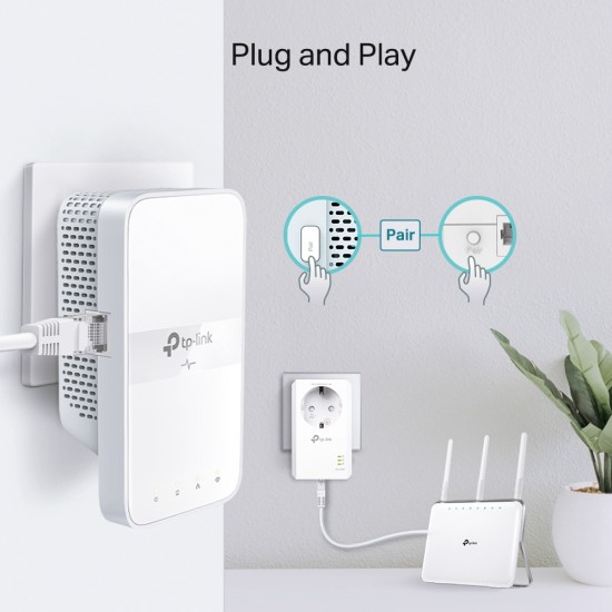 KIT ADAPTOR + Amplificator POWERLINE TP-Link, AC1200 dual band 802.11ac Wi-Fi, Gigabit Ethernet Port, KIT ADAPTOR + Amplificator POWERLINE TP-Link, AC1200 dual band 802.11ac Wi-Fi, Gigabit Ethernet Port,