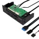 HUB intern LOGILINK, porturi USB: USB 3.0 x 3, USB Type C,conectare prin USB 2.0, S-ATA, alte porturi: SD, MicroSD, M2, MS, XD, CF, eSATA, negru, for 5.25
