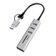 HUB extern LOGILINK, porturi USB: USB 3.0 x 3, conectare prin USB-C 3.0, adaptor conectare USB-A, SD/SDHC + microSD, metal, argintiu, 
