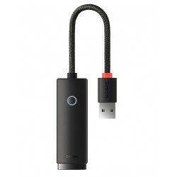 ADAPTOR RETEA Baseus Lite, USB 2.0 to RJ-45 10/100 Mbps Adapter, LED, negru 