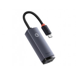 ADAPTOR RETEA Baseus Lite, USB Type-C to RJ-45 Gigabit LAN, metalic, LED, gri 