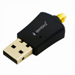 ADAPTOR RETEA GEMBIRD , extern, USB 2.0, suporta pana la 802.11n 300 Mbps, antena detasabila, 
