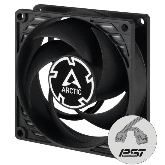 VENTILATOR ARCTIC PC, P8 PWM PST (Black),