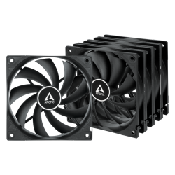 VENTILATOR ARCTIC PC, F12 (Black) - 5 Pack,