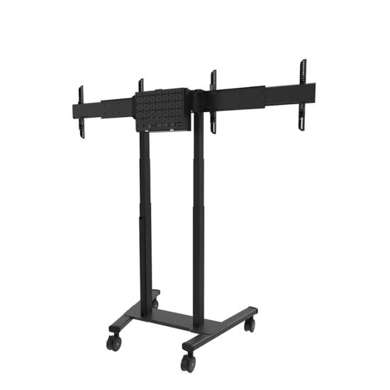 NM Newstar adaptor 2 ecrane, negru 
