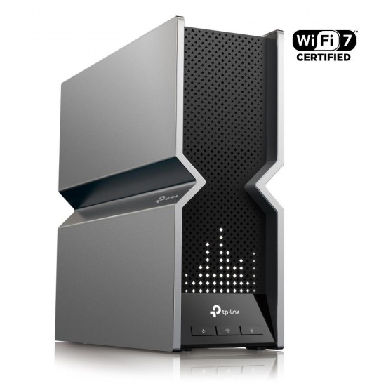 ROUTER TP-LINK wireless BE800 viteze Wi-Fi 7 Dual-Band de pana la 19000 Mbps 1× port WAN/LAN de 10Gbps, 1× port combo SFP+/RJ45 WAN/LAN de 10 Gbps si 4× porturi LAN de 2.5 Gbps, 2.4 Ghz/5/6 Ghz dual band, WI-FI 7 