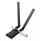 ADAPTOR RETEA TP-LINK AX1800, extern wireless 2.4 GHz | 5 GHz, PCI-E port, 1800 Mbps, WI-FI 6 si Bluetooth 5.2, antena externa x 2, 