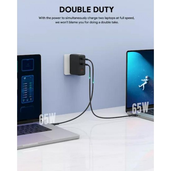 Alimentator retea Aukey, PA-B7O BK, 140W, fast charge, 2 x USB-C, 1 x USB-A, negru, Alimentator retea Aukey, PA-B7O BK, 140W, fast charge, 2 x USB-C, 1 x USB-A, negru,