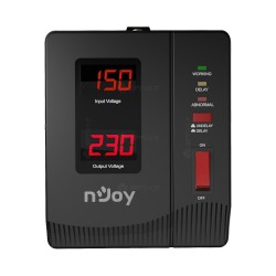 nJoy | AVRL-10001AL-CS01B | Alvis 1000 | Stabilizator de tensiune | 1000 VA | 600W | Tower | Nr iesiri 1 Schuko | Intrare Schuko | Display digital, 