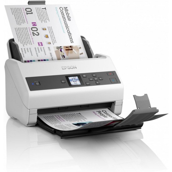 Scanner Desktop  Epson DS-870, A3, Viteza de scanare duplex: 65ppm|130ipm, Optiuni: , Conectivitate:USB, Scanare ambele fete:Da, ADF:100coli, (Timbru  Verde11Lei) 
