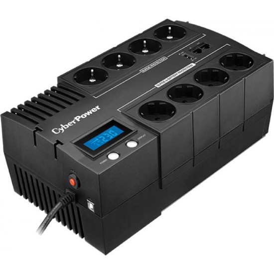 UPS CYBER POWER Line Int. cu manag,LCD,brick,1000VA/600W,AVR,8xShucko,LCD,1x12V/9Ah,Backup 42-60min,incarc.8h,USB,USB Charger Port,combo RJ45,GreenP 