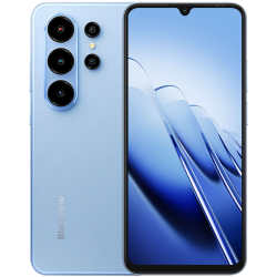 Blackview WAVE 10 LTE 6.88-inch HD IPS 720x1640 120Hz 8+128GB Unisoc UMS9230E Octa Core 1.6GHz CAM 13MP/32MP Face ID Fingerprint 5000mAh No Charger  Android 16 Iris Blue 