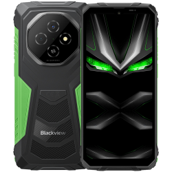 Blackview FORT1 LTE 6.56-inch HD+ 1612x720 90Hz 6+256GB Unisoc T615 Octa-Core 1.8GHz 8MP Front 16+2MP Rear NFC MIL-STD-810H 10000mAh Fingerprint  Android 15 Green 