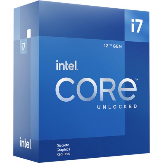 CPU INTEL i7-12700KF, skt LGA 1700, Core i7, frecventa 3.6 GHz, turbo 5.0 GHz, 12 nuclee, putere 125 W, 