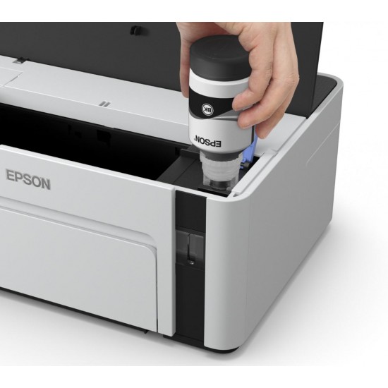 Imprimanta Inkjet CISS Mono Epson M1120, A4, Functii: Impr., Viteza de Printare Monocrom: 32 ppm, Conectiv:USB|Retea, Duplex:nu, ADF:Nu, (Timbru Verde 21lei) 