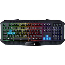TASTATURA GENIUS gaming USB, multimedia, 104 taste + 10 taste multimedia, iluminare 7 culori, black, 
