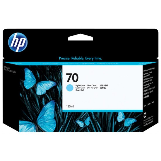 Cartus Cerneala Original HP Light Cyan, nr.70, pentru Design Jet Z3100|2100|3200|5200, 130ml, incl.TV 1.2incl.TV 