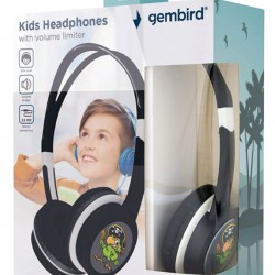 CASTI Gembird, cu fir, utilizare multimedia, conectare prin Jack 3.5 mm x 1, limitare volum pt. copii, negru, 