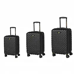Set 3 Trolere CATERPILLAR Industrial Plate 35L, 59L, 92L, ABS - negru 