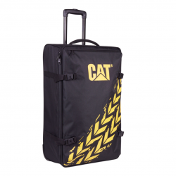 Troller CATERPILLAR Soft Luggage, 37 x 20 x 65 cm (Lxlxh), 57L, Polyester - negru cu imprimeu galben 