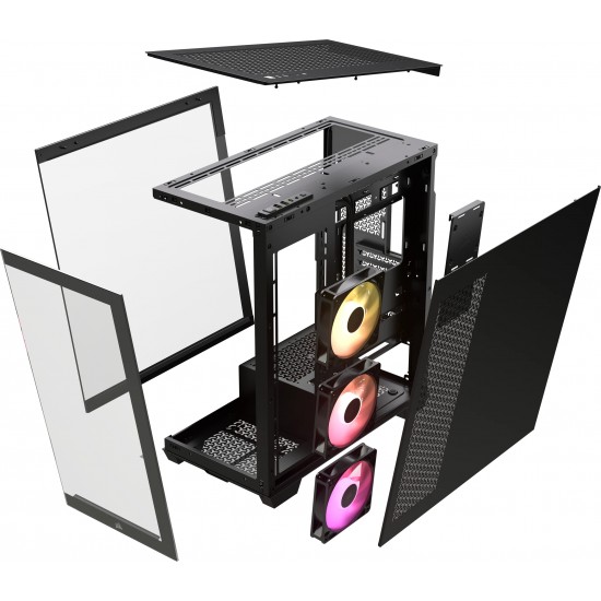 Carcasa Corsair 3500X ARGB, Mid-Tower, ATX, Negru 