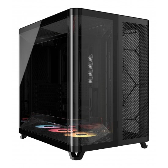 Carcasa Corsair AIR 5400 RS-R ARGB, Triple Chamber, Panoramic Glass, Mid-Tower, Negru Carcasa Corsair AIR 5400 RS-R ARGB, Triple Chamber, Panoramic Glass, Mid-Tower, Negru