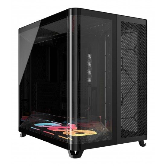 Carcasa Corsair AIR 5400 LX-R RGB LINK, Triple Chamber, Panoramic Glass, Mid-Tower, Negru Carcasa Corsair AIR 5400 LX-R RGB LINK, Triple Chamber, Panoramic Glass, Mid-Tower, Negru