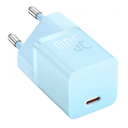INCARCATOR retea Baseus Mini, GaN5 Fast Charger 30W, 1 x USB Type-C 5V/3A,  albastru 