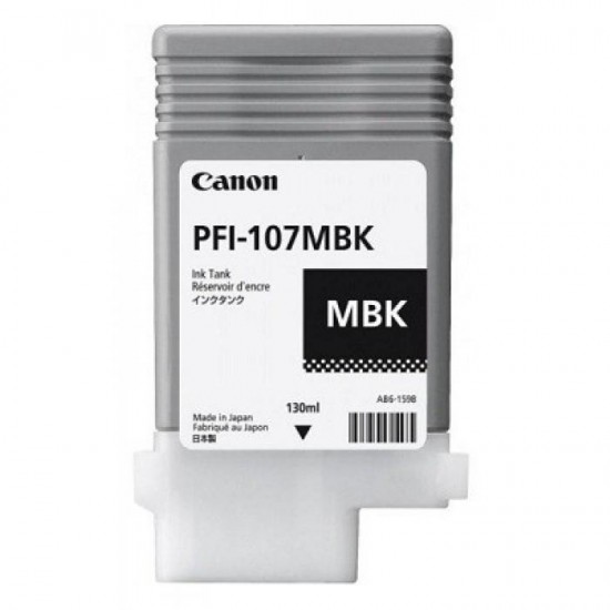 Cartus Cerneala Original Canon Matte Black, PFI-107MB, pentru IPF 670|680|685|770|780|785, , (timbru verde 0.15 lei),NOPP, 