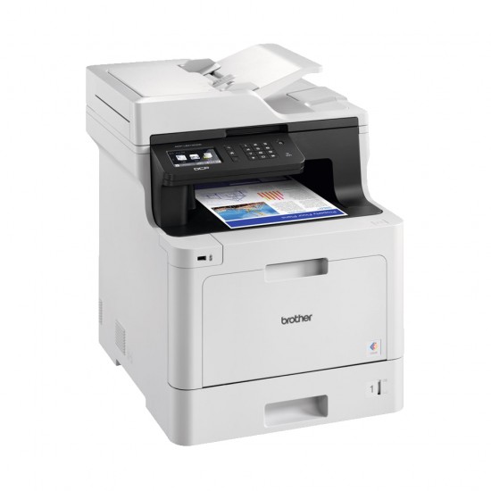 Multifunctional Laser Color Brother DCP-L8410CDW, A4,Functii: Impr.|Scan.|Cop., Viteza de Printare Monocrom: 31ppm, Viteza de printare color: 31ppm, Conectivitate:USB|Ret|WiFi, Duplex:Da, ADF:ADF, 