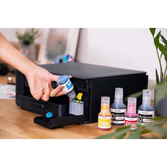 Multifunctional Inkjet CISS Color brother DCP-T530DW, A4, Functii: Impr.|Scan.|Cop., Viteza de Printare Monocrom: 16ppm, Viteza de printare color: 9ppm, Conectivitate:USB|WIFI, Duplex:Da, ADF:Nu(incl.TV 11lei) 