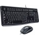 KIT wired LOGITECH USB, tastatura + mouse optic 1000dpi, 3 butoane 