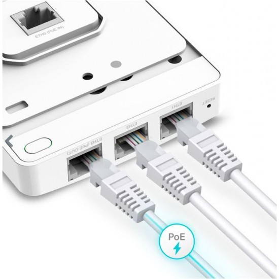 ACCESS POINT TP-LINK wireless AX1800 Mbps dual band, 4x10/100/1000 Mbps Ethernet Ports (1xPoE OUT) 4 antene interne, IEEE802.3at PoE, WiFi6, de perete 