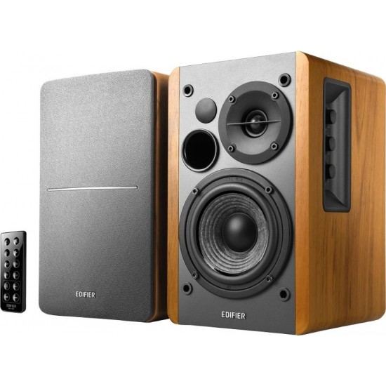 BOXE EDIFIER 2.0, RMS:  42W (2 x 21W), bluetooth, telecomanda wireless, volum, bass, treble, optical, brown, 