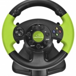 Volan cu pedale Esperanza High Octane EG104 XBOX 360 PS3 PC USB Negru/Verde 